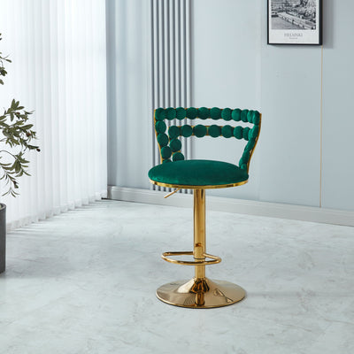 Modern Bar Chair With Iron Tube Legs, Soft Cushions And Comfortable Backrest (Set of 2)