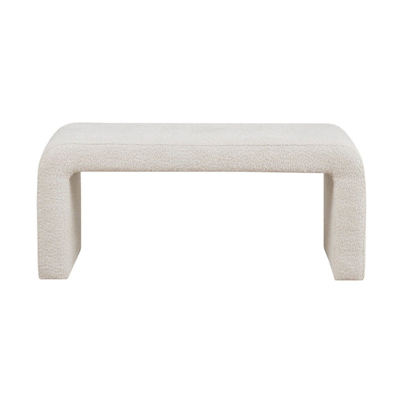 Modern Contemporary Boucle Waterfall Bench