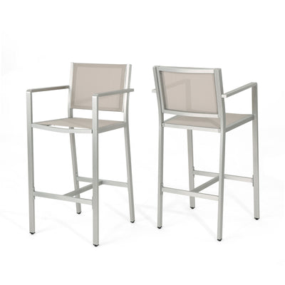 Outdoor Rust Proof Aluminum Barstools (Set of 2)