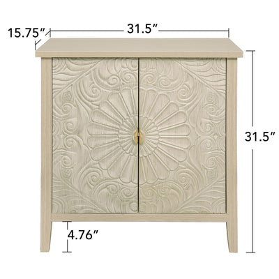 2 Door Cabinet, American Furniture, Suitable For Bedroom, Living Room, Study - Natural