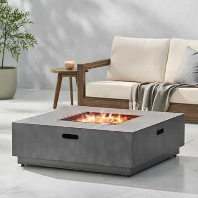 Modern Square Fire Pit With 50,000 Btu