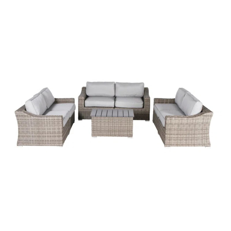 Stylish Sofa Seating Group With Cushions Perfect For Outdoor Gatherings
