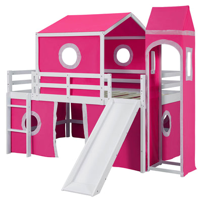 Loft Bed & Slide Tent And Tower