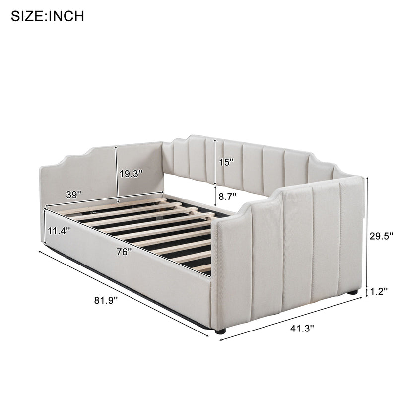 Modern Upholstered Daybed With Underneath Storage