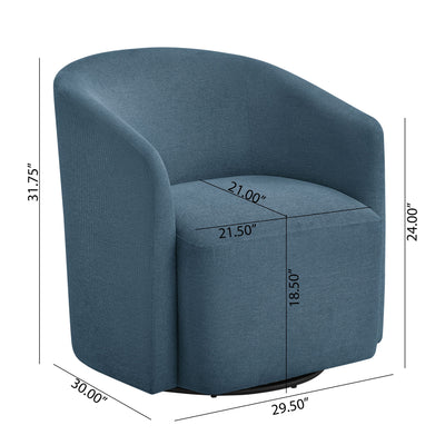 Ardena - Modern Swivel Barrel Chair