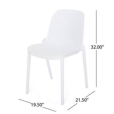 Outdoor Stacking Dining Side Chair (Set of 2)