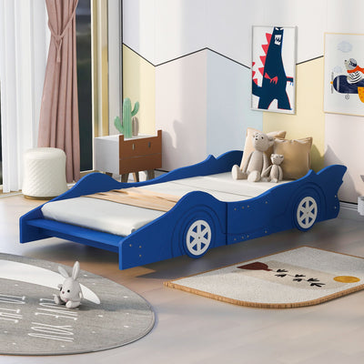 Race Car Shaped Platform Bed & Wheels