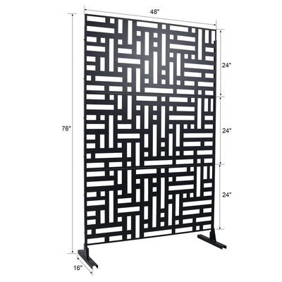 Decorative Freestanding Metal Privacy Screen For Indoor & Outdoor Use