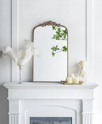 Arch Mirror, Baroque Inspired Wall Decor For Bathroom, Bedroom, Living Room