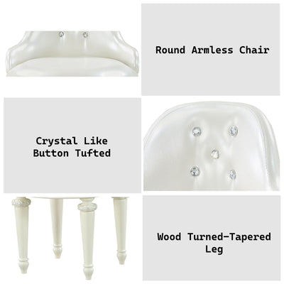 Dorothy - Vanity Chair With Swivel Chair Only - Ivory