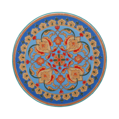 Airy - Outdoor Side Table With Lace Cut Design And Metal Frame