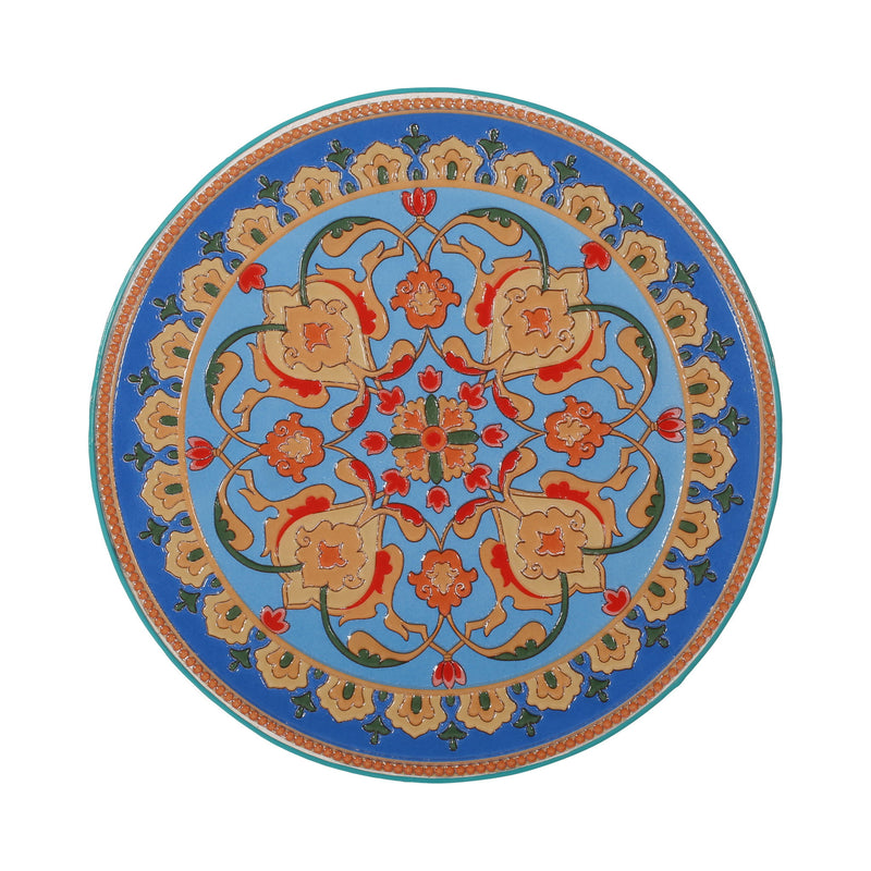 Airy - Outdoor Side Table With Lace Cut Design And Metal Frame