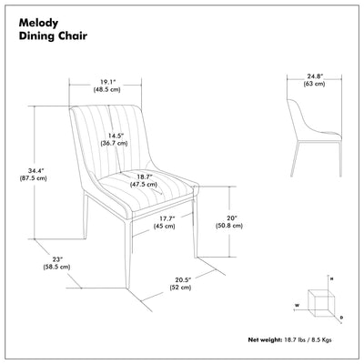 Melody - Versatile Upholstered Dining Chair (Set of 2)