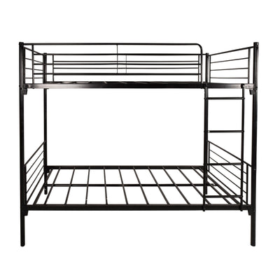 Space Saving Bunk Bed With Metal Frame And Ladder