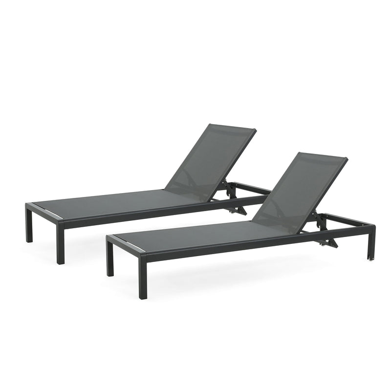 Outdoor Patio Chaise Lounge With 5 Reclining Positions