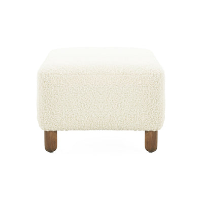 Contemporary Ottoman With Foam Cushion And Durable Upholstery