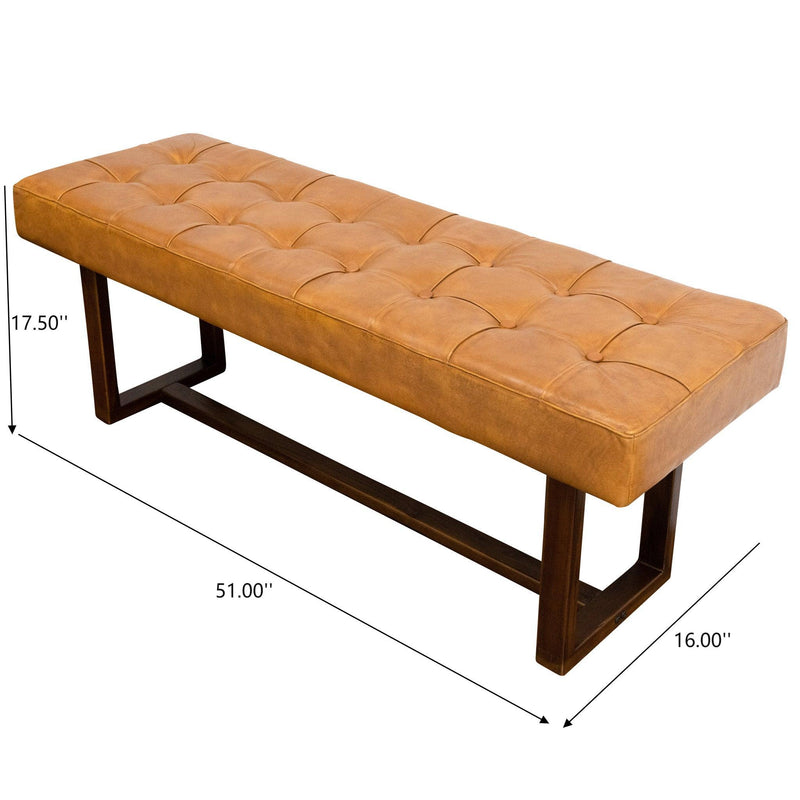 Cameron - Bench - Brown / Tan