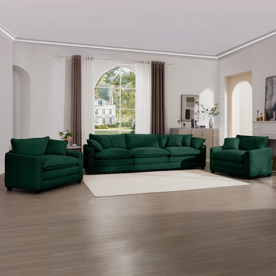 Elegant Corduroy Oversized Sectional Sofa Set With Deep Seats And Flexible Layout