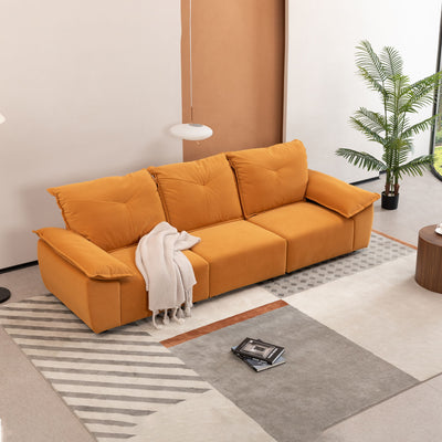 Modern Sofa With Removable Pillowcase And Backrest