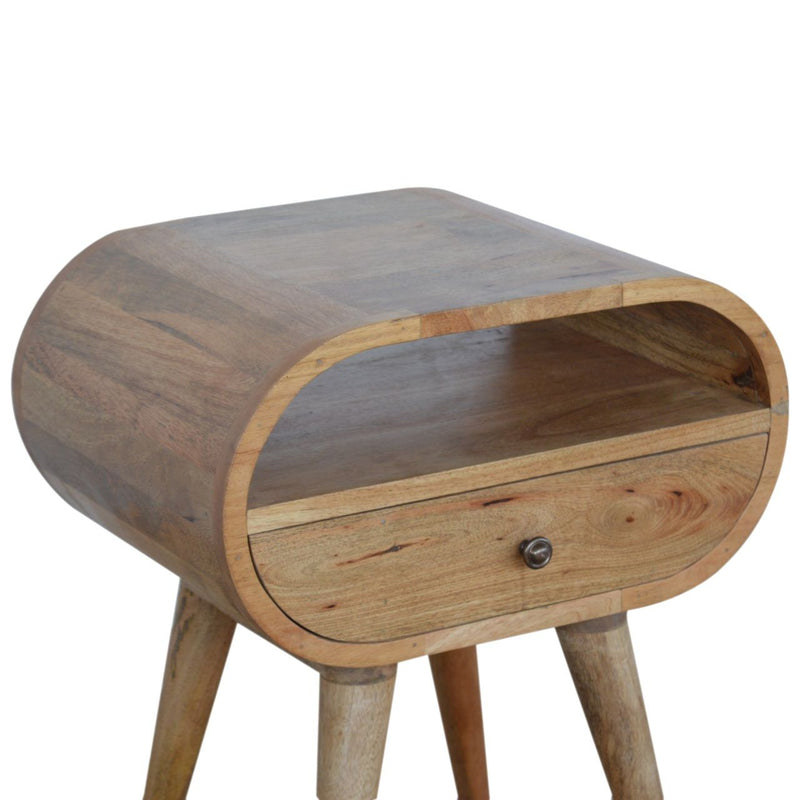Circular Open Bedside Nightstand