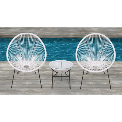 Outdoor Conversation Set With Ergonomic Lounge Chairs And Tempered Glass Table
