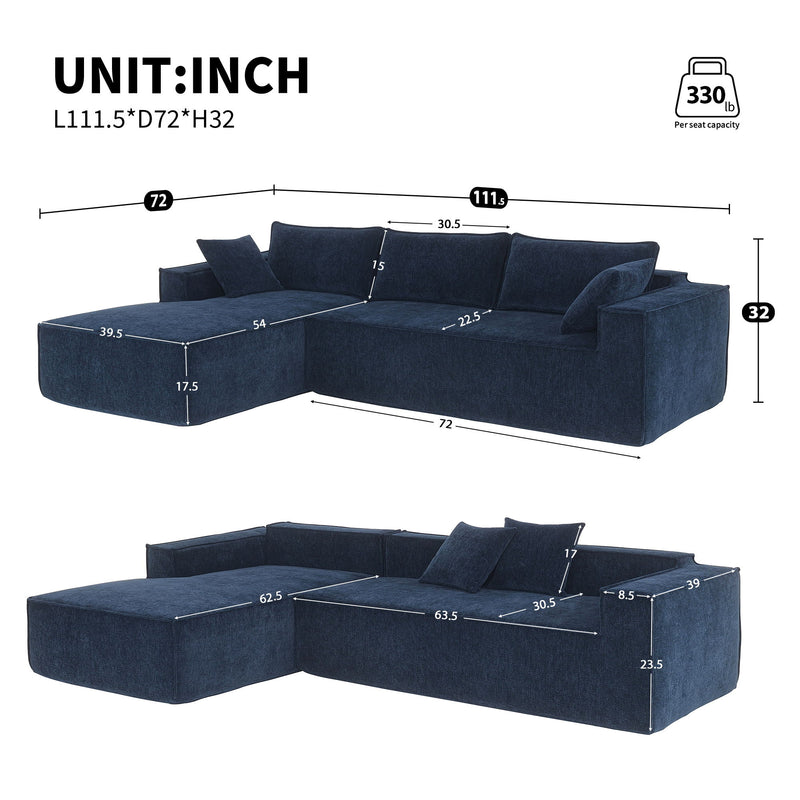 Free Combination Minimalist Style Modular Sectional, Wrinkle Resistant Couch Set L Shaped Compressed Sofa For Living Room