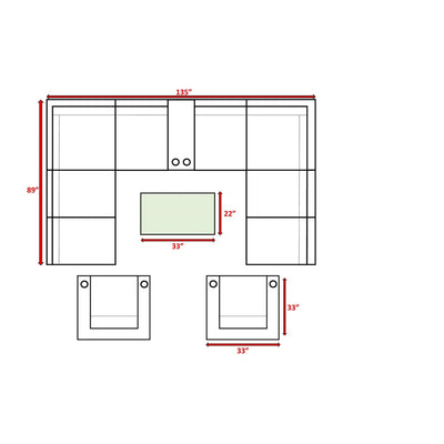 Outdoor Wicker Sectional With Weather Resistant Cushions And Table