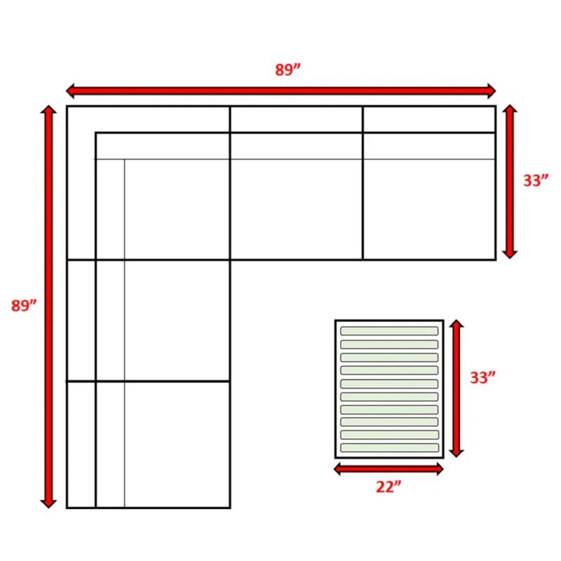 Wicker Sectional Sofa With Cushions And Table