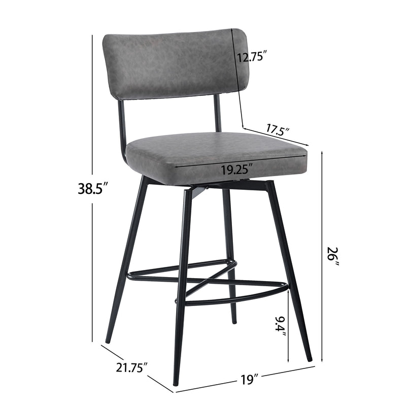Retro Swivel Counter Stools (Set of 2)
