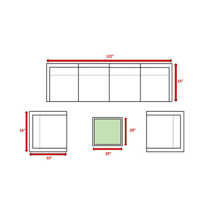 Outdoor Wicker Conversation Set With Cushions, All Weather