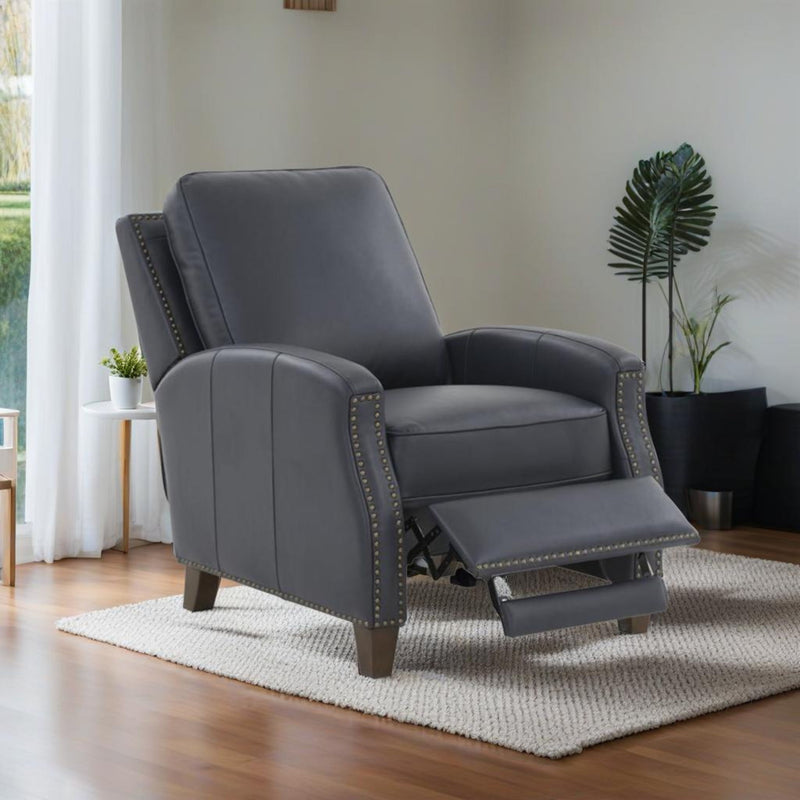 Jack - Push Back Recliner With Track Arms And Nailhead Accents