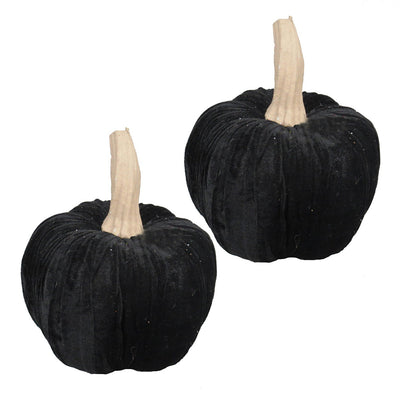 Velvet Pumpkin Large, For Holiday Halloween Decor