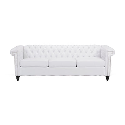 Chesterfield Style 3 Seater Sofa With Deep Button Tufting