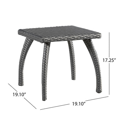 Luminant - Outdoor Side Table With Iron Frame - Gray
