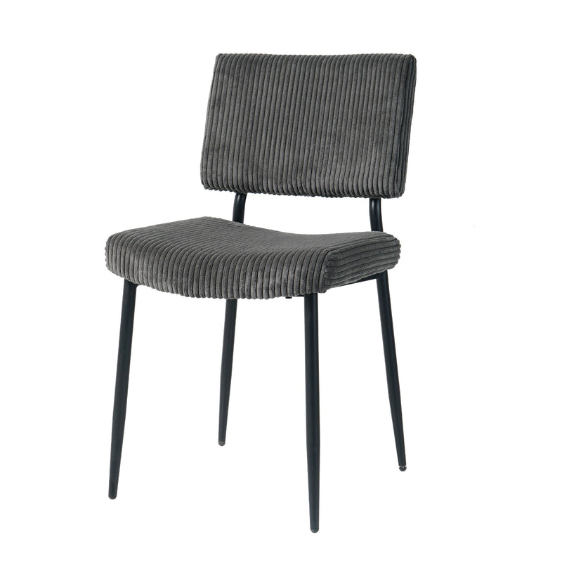 Modern Upholstered Dining Chair With Metal Legs