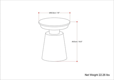 Jaxine - Side Table - Black / Gold