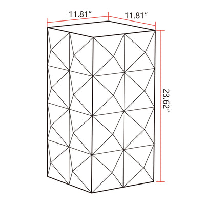 Side Table With 3D Embossed Pattern Design