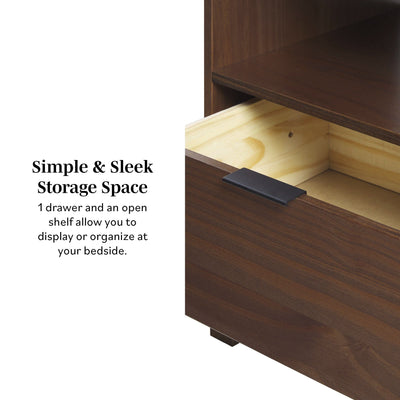 Modern Minimalist Curved Top Nightstand