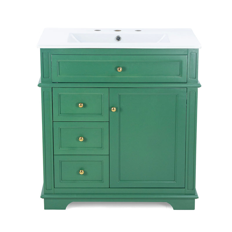 Freestanding Bathroom Vanity With Sink, Soft Closing Door, Tip Out Drawer