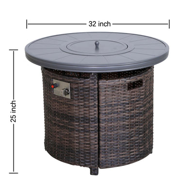 Outdoor Fire Pit Table With Lid