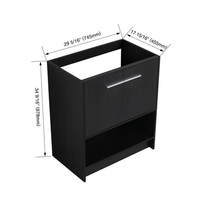 Modern Freestanding Bathroom Vanity With 2 Doors