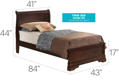 Sleigh Bed With Low Footboard