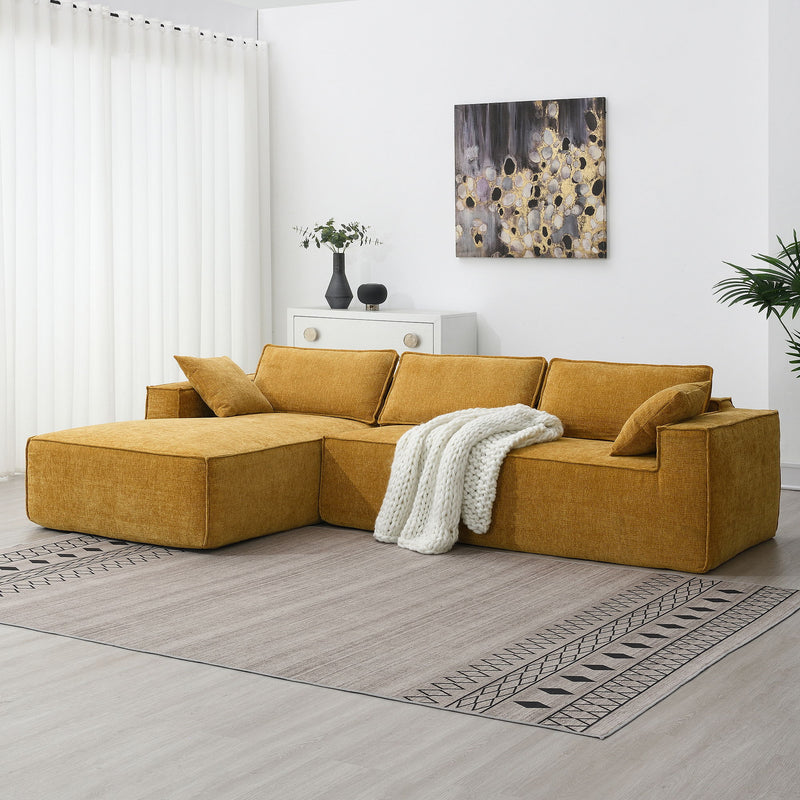 Free Combination Minimalist Style Modular Sectional, Wrinkle Resistant Couch Set L Shaped Compressed Sofa For Living Room