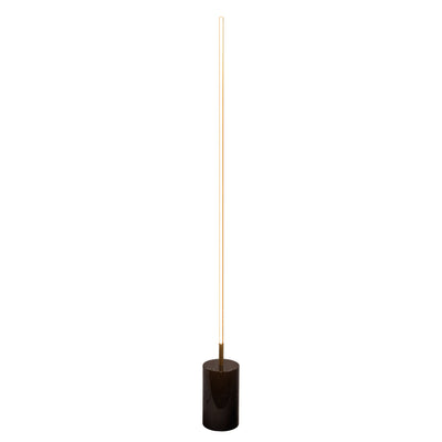 Prism - LED Floor Lamp With On / Off Switch Faux Marble Base - Gold / Marble