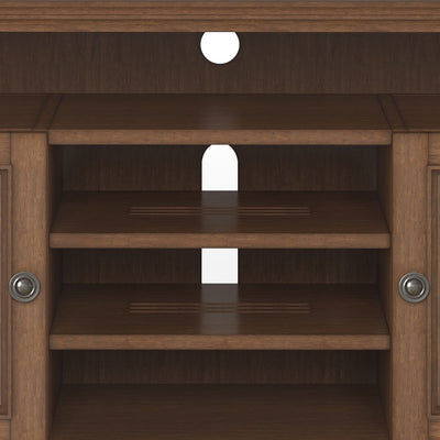 Amherst - TV Media Stand - Rustic Natural Aged Brown