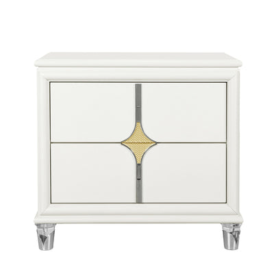 Uriuni - Nightstand - Gold / White