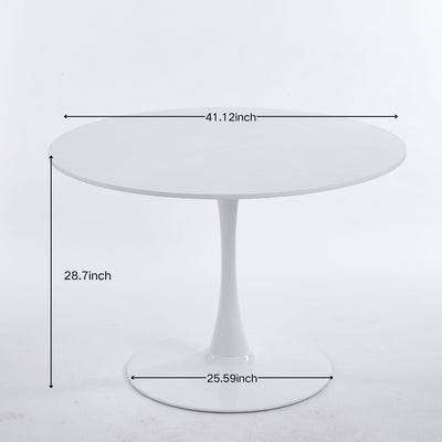Tulip Dining Table For 4 - 6 People - White