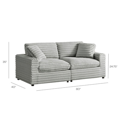 Jenny - 2 Piece Sofa Sectional - Gray