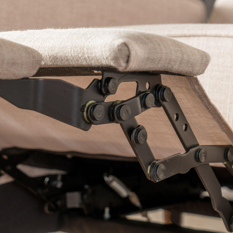 Mid-Century Modern Recliner With Button Tufted Waffle Stitch