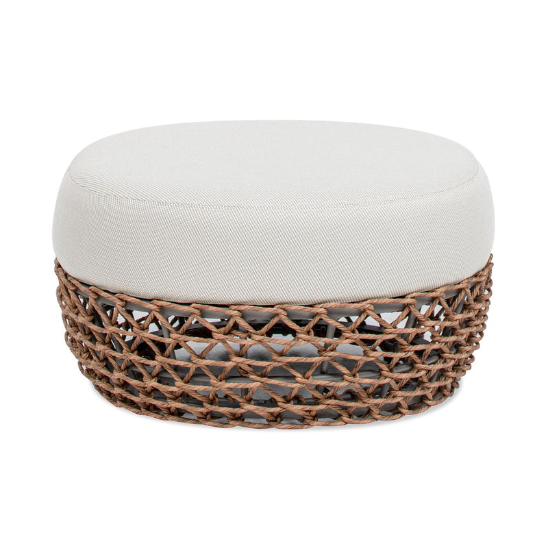 Willow - Round Upholstered Patio Ottoman